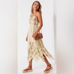 Urban Outfitters Floral Handkerchief Midi Dress